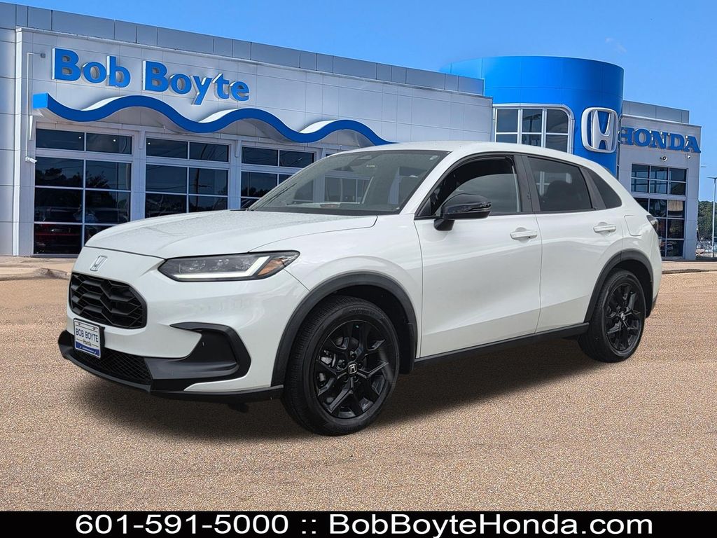 Platinum White 2025 Honda HR-V SUV / Crossover Front-Wheel Drive Continuously Variable Transmission