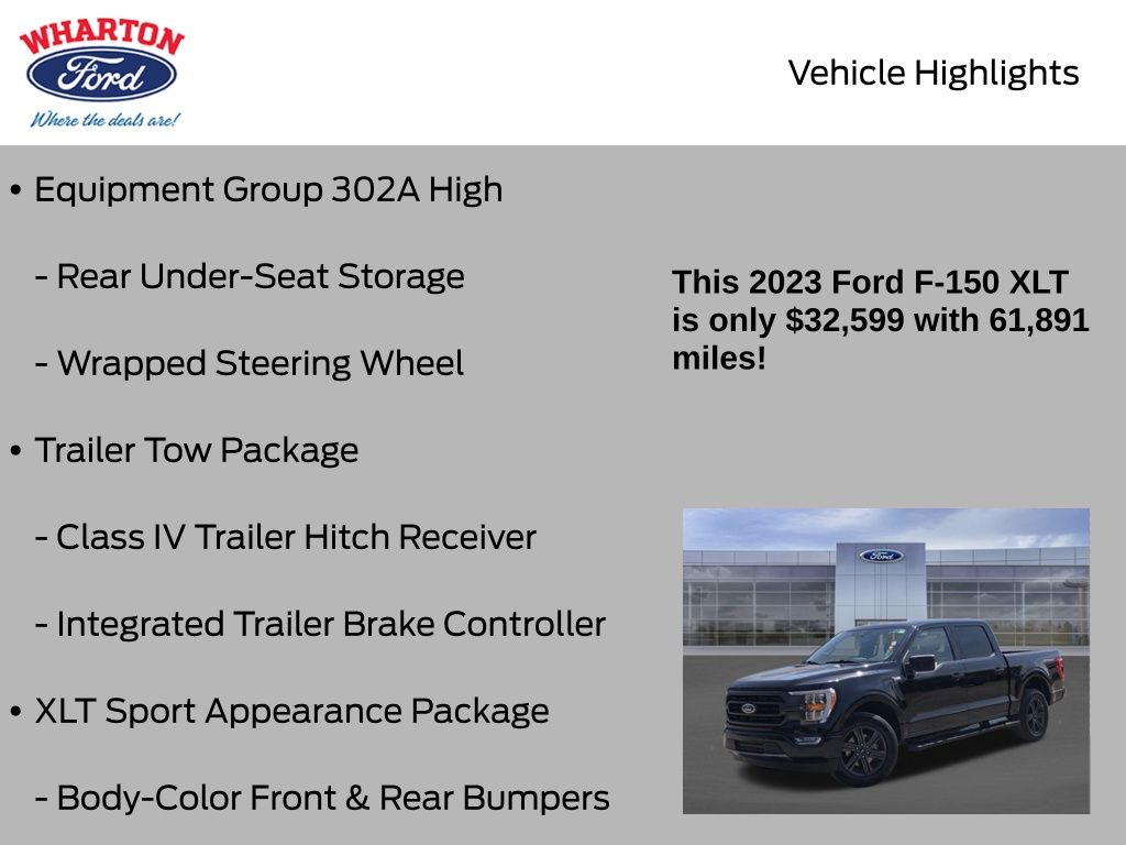 2023 Ford F-150 XLT Black at DeMontrond Ford