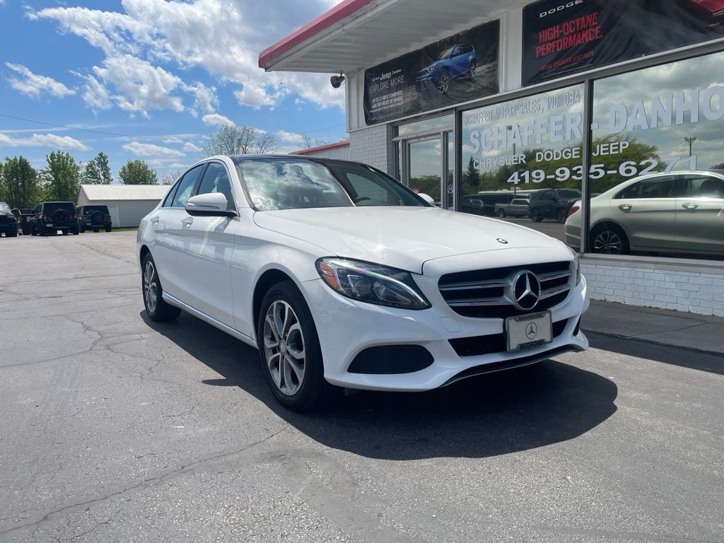 White 2015 Mercedes-Benz C-Class Sedan All-Wheel Drive 7-Speed Automatic