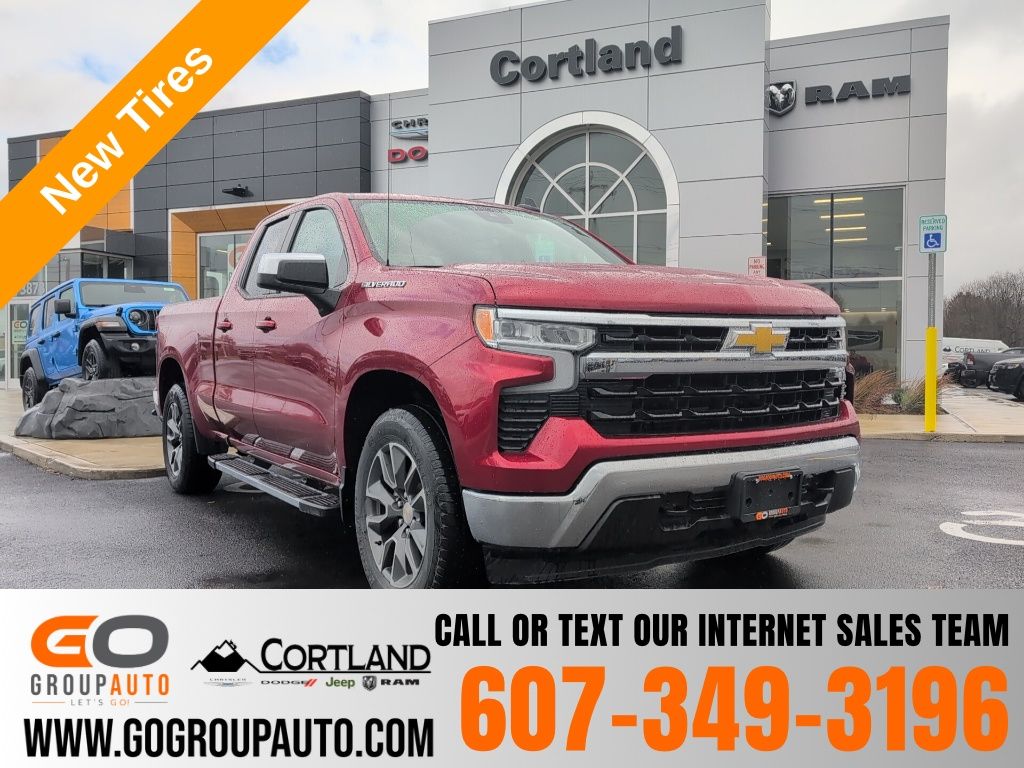 Radiant Red Tintcoat 2023 Chevrolet Silverado 1500 LT Double Cab 4WD Pickup Truck Four-Wheel Drive 8-Speed Automatic