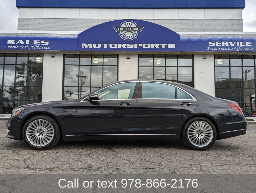 Anthracite Blue Metallic 2018 Mercedes-Benz S-Class Sedan All-Wheel Drive 9-Speed Automatic