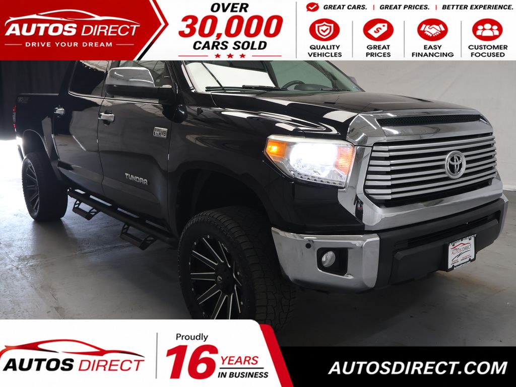 Midnight Black Metallic 2017 Toyota Tundra Pickup Truck Four-Wheel Drive 6-Speed Automatic Overdrive
