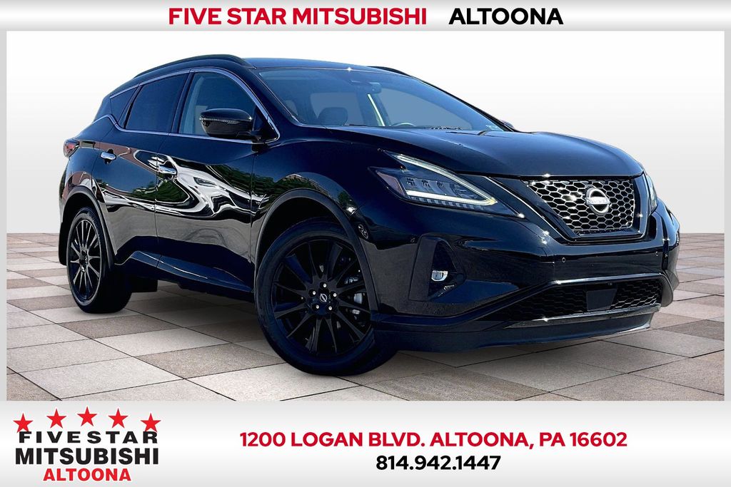 Super Black 2023 Nissan Murano SV AWD SUV / Crossover All-Wheel Drive Continuously Variable Transmission