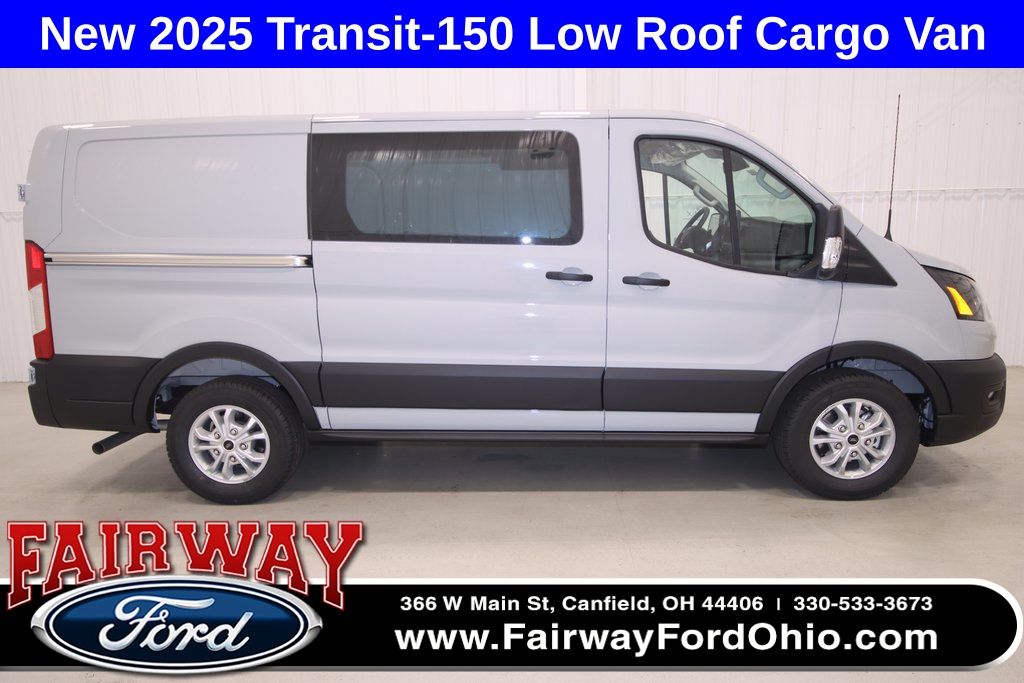 Avalanche Gray Metallic 2025 Ford Transit Cargo 150 Low Roof RWD Van Rear-Wheel Drive