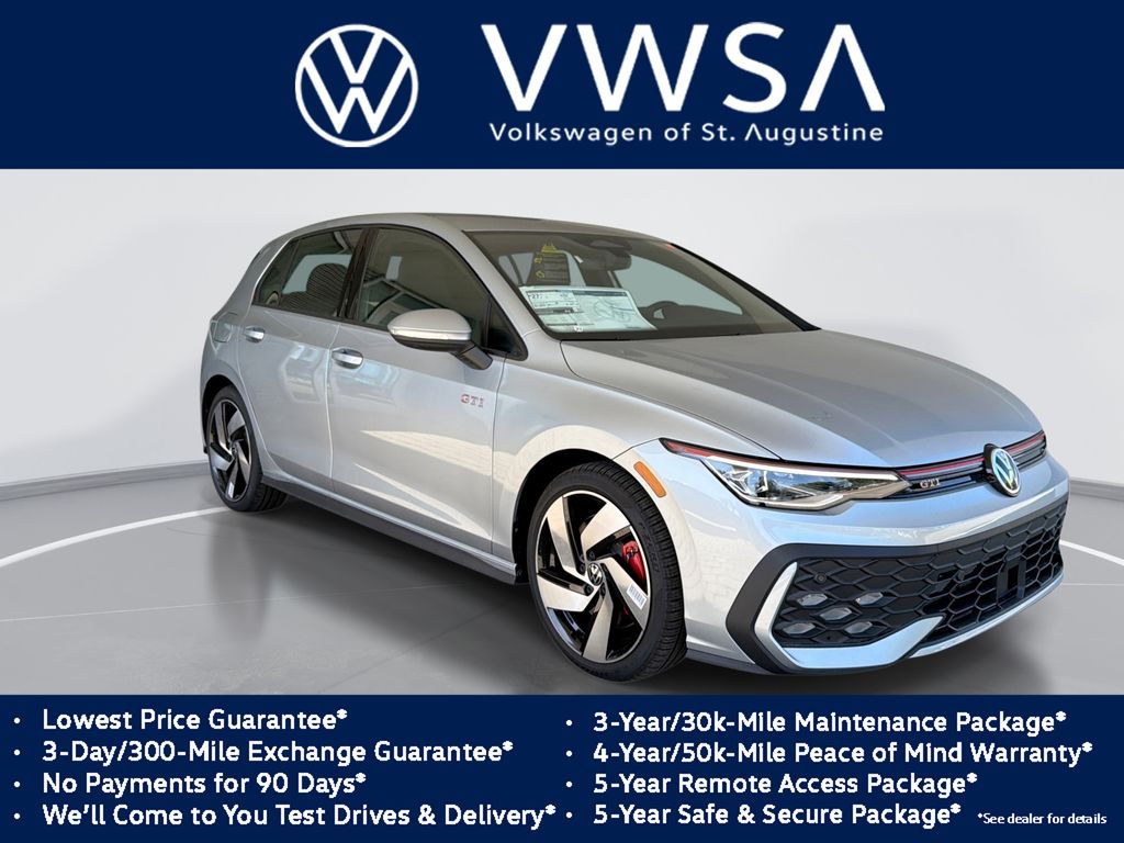 Alpine Silver Metallic 2026 Volkswagen Golf GTI S FWD Hatchback Front-Wheel Drive 7-Speed Dual Clutch