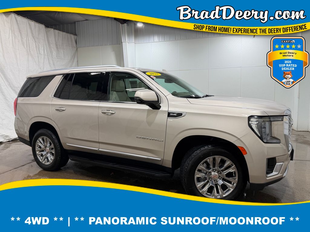 Brown (Pearl Beige Metallic) 2021 GMC Yukon Denali 4WD SUV / Crossover Four-Wheel Drive Automatic