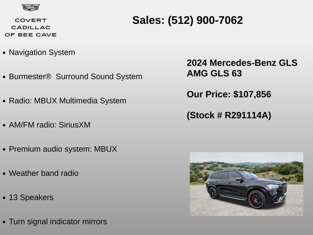 Used Car 2024 Mercedes-benz Gls  Gls 63 Amg® For Sale Under $110,000 In Austin, Texas