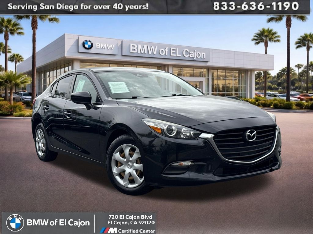 Jet Black Mica 2018 Mazda MAZDA3 Sport Sedan Front-Wheel Drive 6-Speed Automatic
