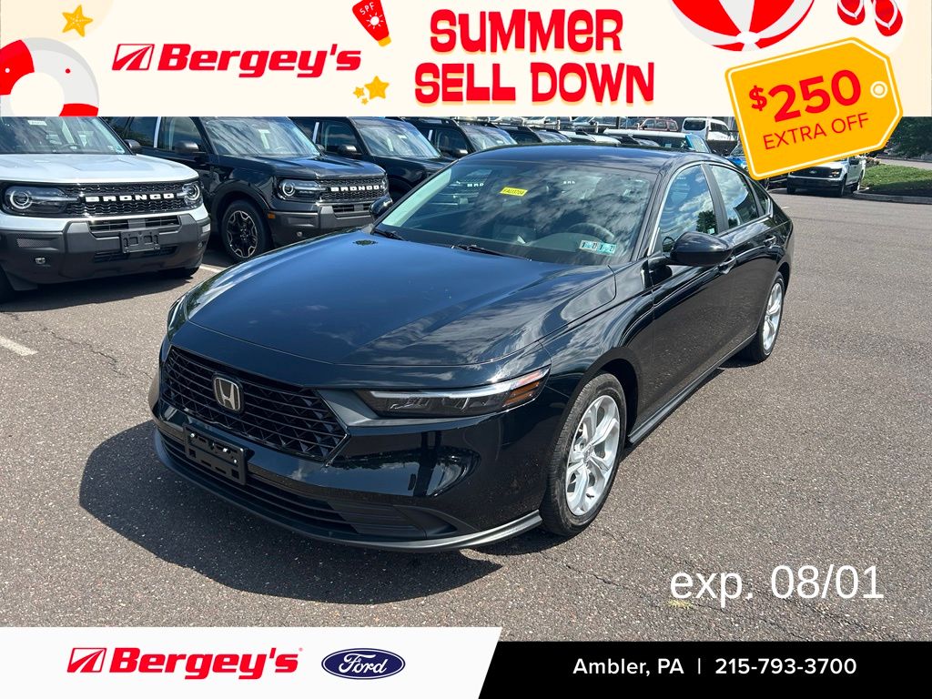 Black 2023 Honda Accord Sedan Front-Wheel Drive Continuously Variable Transmission