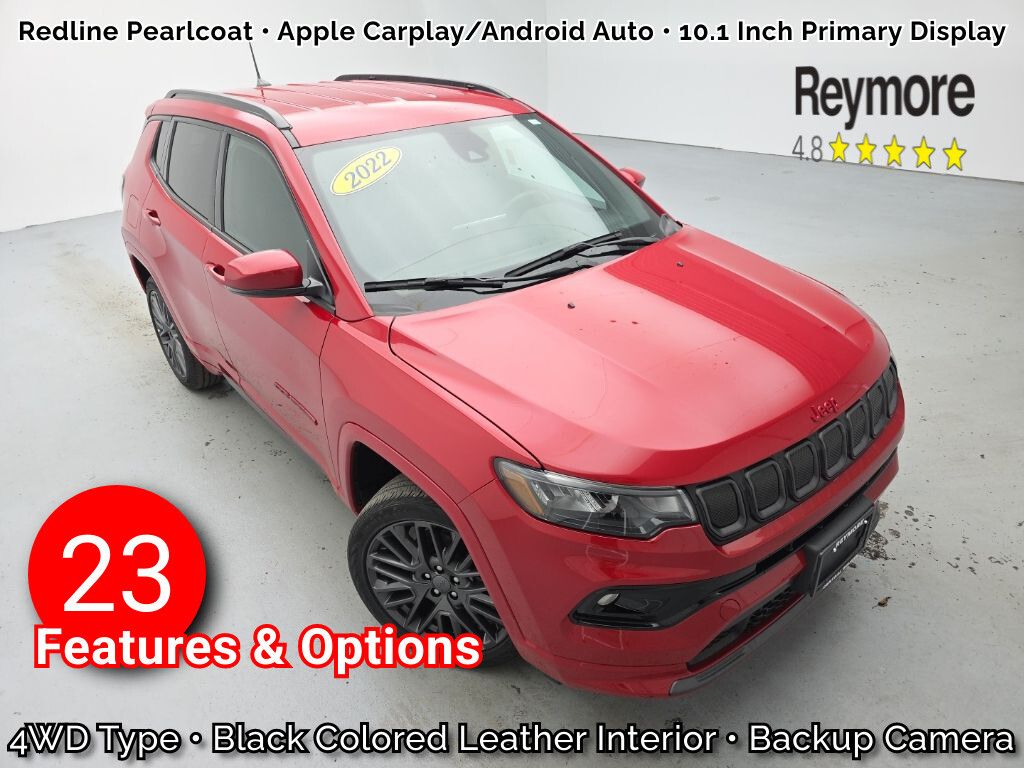 Redline Pearlcoat 2022 Jeep Compass SUV / Crossover Four-Wheel Drive 9-Speed Automatic