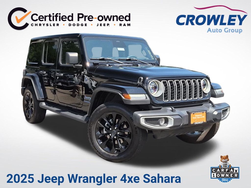 Black Clearcoat 2025 Jeep Wrangler 4xe SUV / Crossover Four-Wheel Drive 8-Speed Automatic