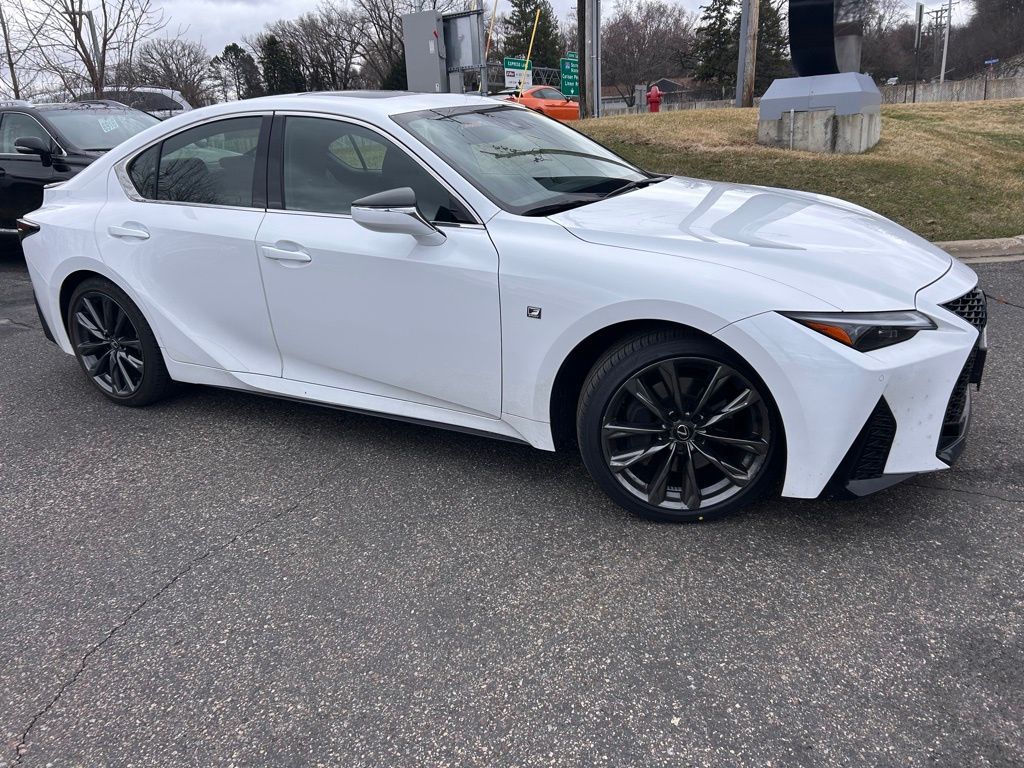 Ultra White 2023 Lexus IS 350 F Sport AWD Sedan All-Wheel Drive 6-Speed Automatic