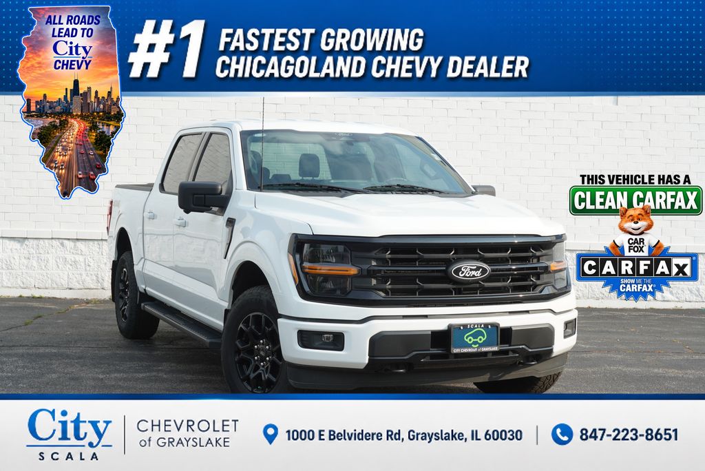 White 2024 Ford F-150 Pickup Truck Four-Wheel Drive Automatic