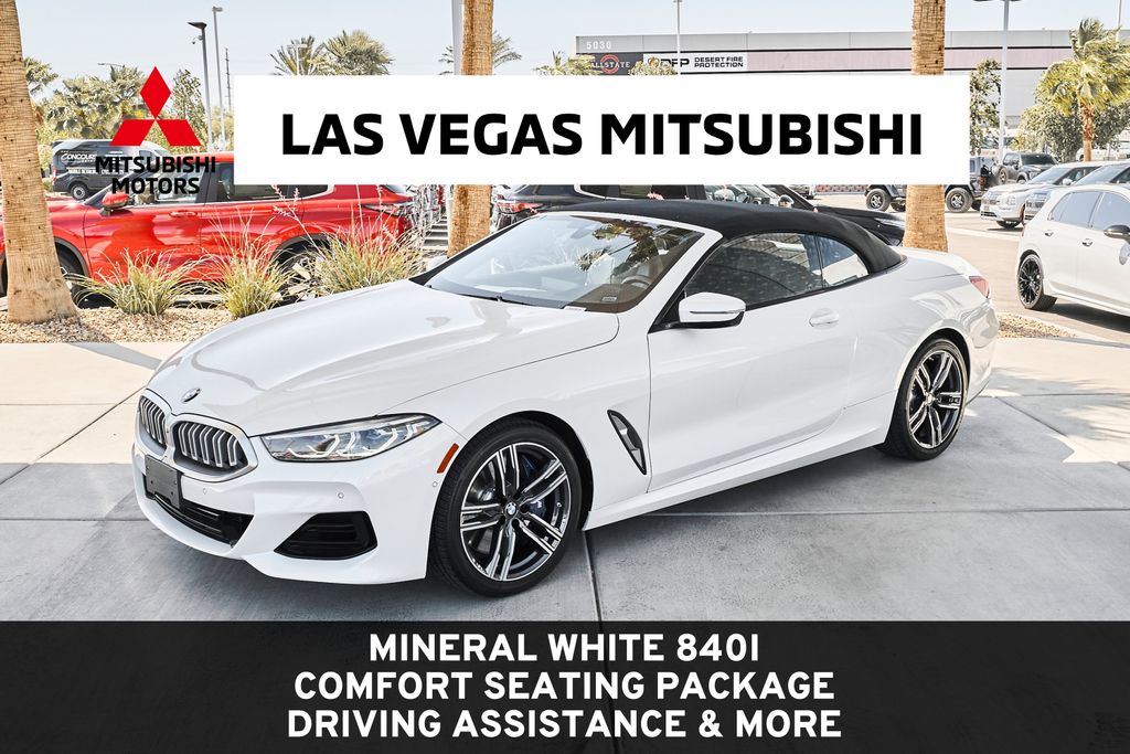 White Metallic 2025 BMW 8 Series 840i Convertible RWD Convertible Rear-Wheel Drive 8-Speed Automatic