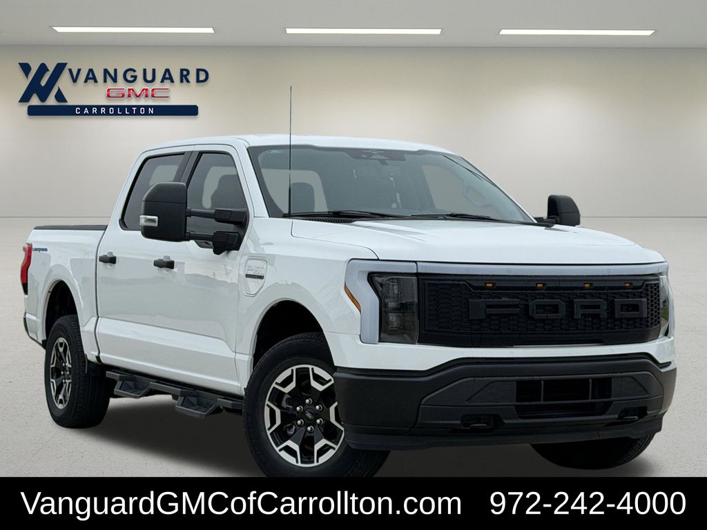 Oxford White 2023 Ford F-150 Lightning Pro SuperCrew AWD Pickup Truck All-Wheel Drive Automatic