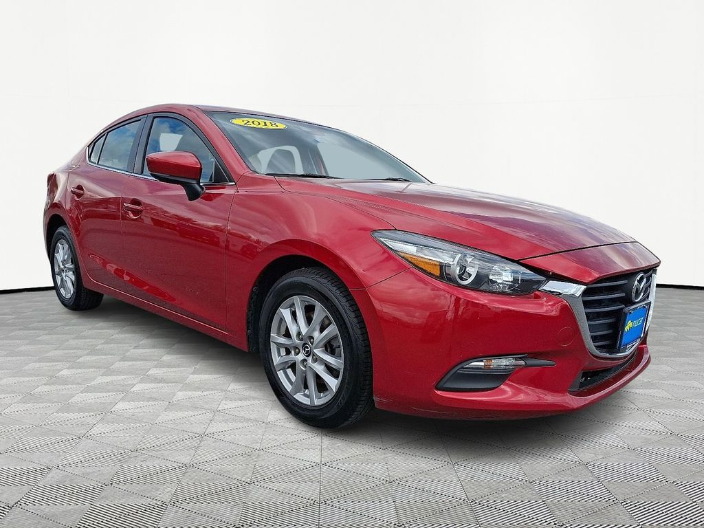 Soul Red Metallic 2018 Mazda MAZDA3 Sport Sedan Front-Wheel Drive 6-Speed Automatic