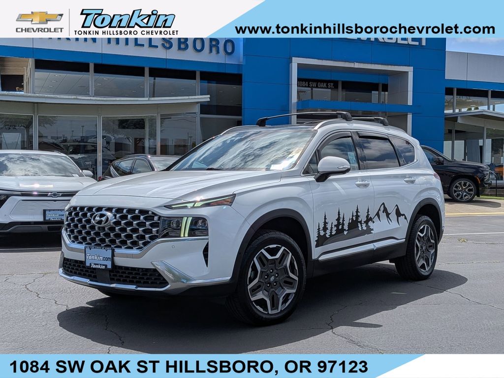 Quartz White 2022 Hyundai Santa Fe SUV / Crossover All-Wheel Drive Automatic
