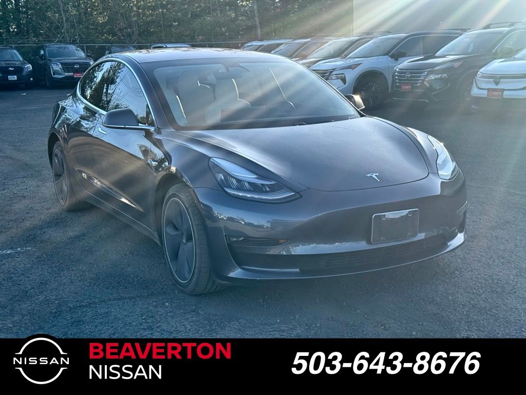 Midnight Silver Metallic 2018 Tesla Model 3 Long Range AWD Sedan All-Wheel Drive 1-Speed Automatic