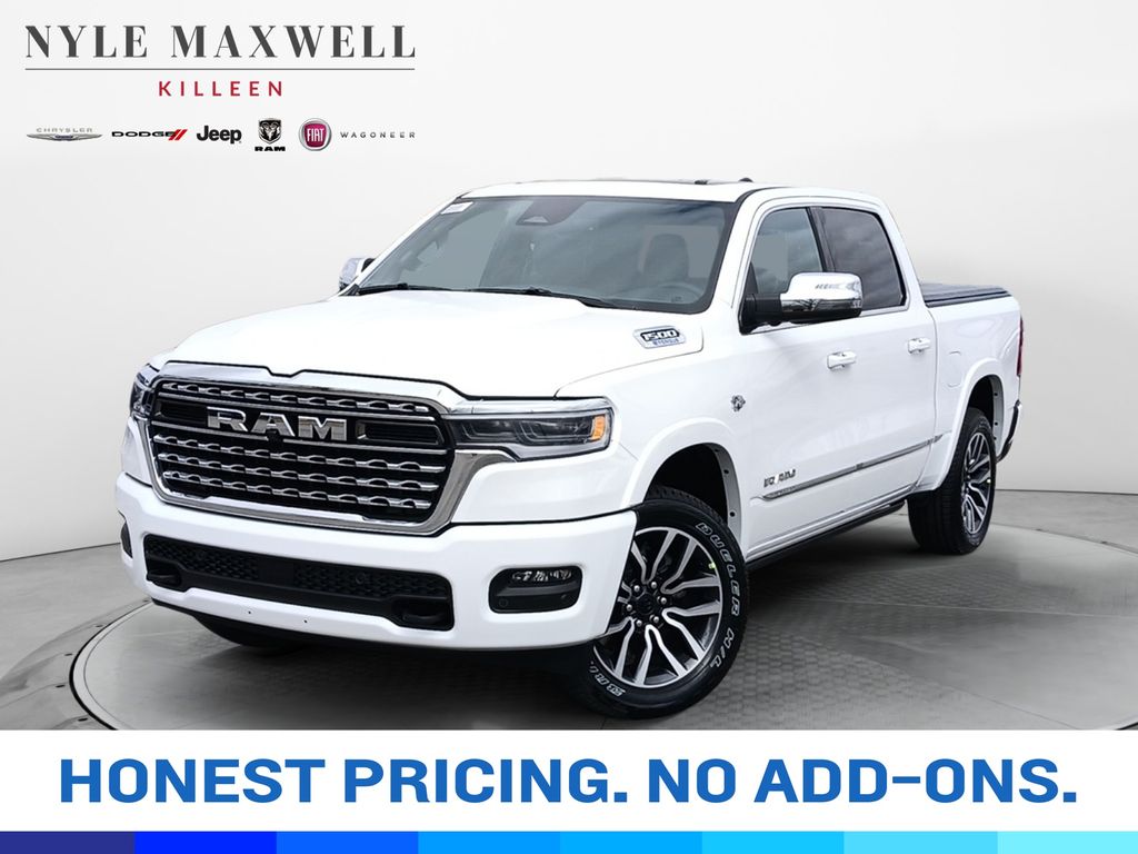 Bright White Clearcoat 2026 RAM 1500 Limited Crew Cab 4WD Pickup Truck Four-Wheel Drive 8-Speed Automatic