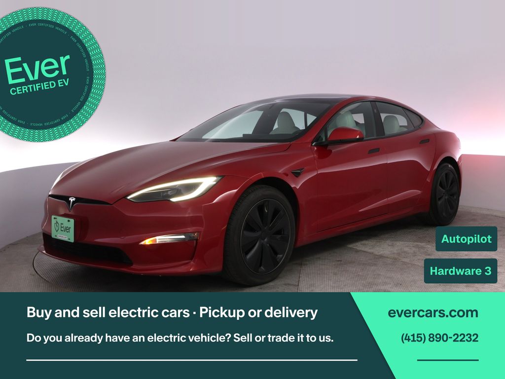 Red Multi-Coat 2023 Tesla Model S Sedan All-Wheel Drive 1-Speed Automatic
