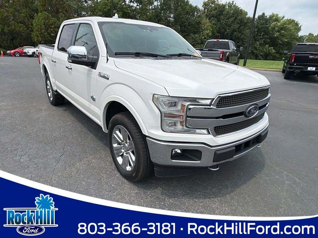 White Platinum Clearcoat Metallic 2018 Ford F-150 Pickup Truck Four-Wheel Drive Automatic