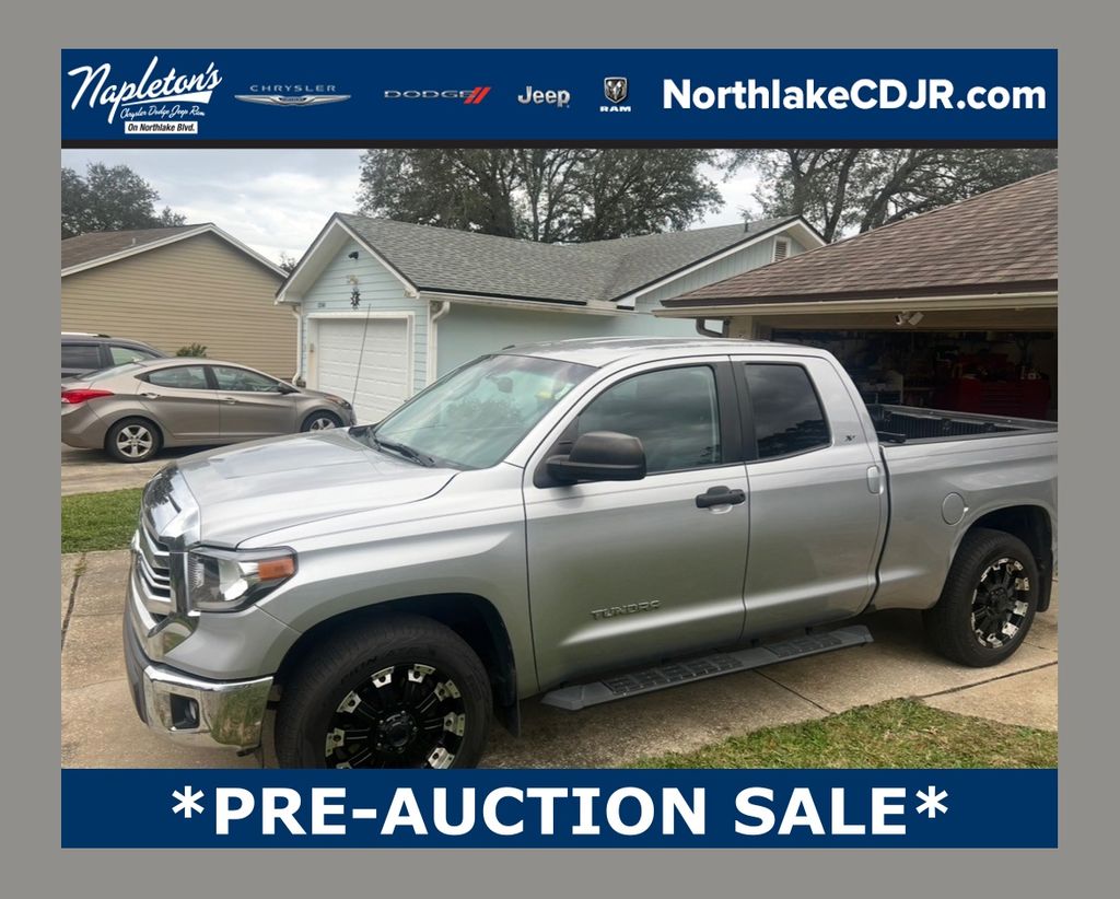 Silver Sky Metallic 2016 Toyota Tundra SR5 Double Cab 4.6L Pickup Truck 4X2 6-Speed Automatic Overdrive