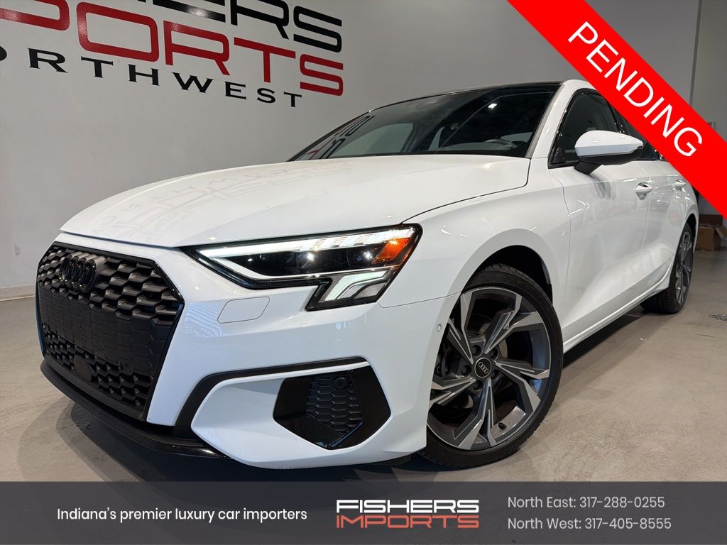 Glacier White 2023 Audi A3 40 TFSI Premium FWD Sedan Front-Wheel Drive 7-Speed Automatic