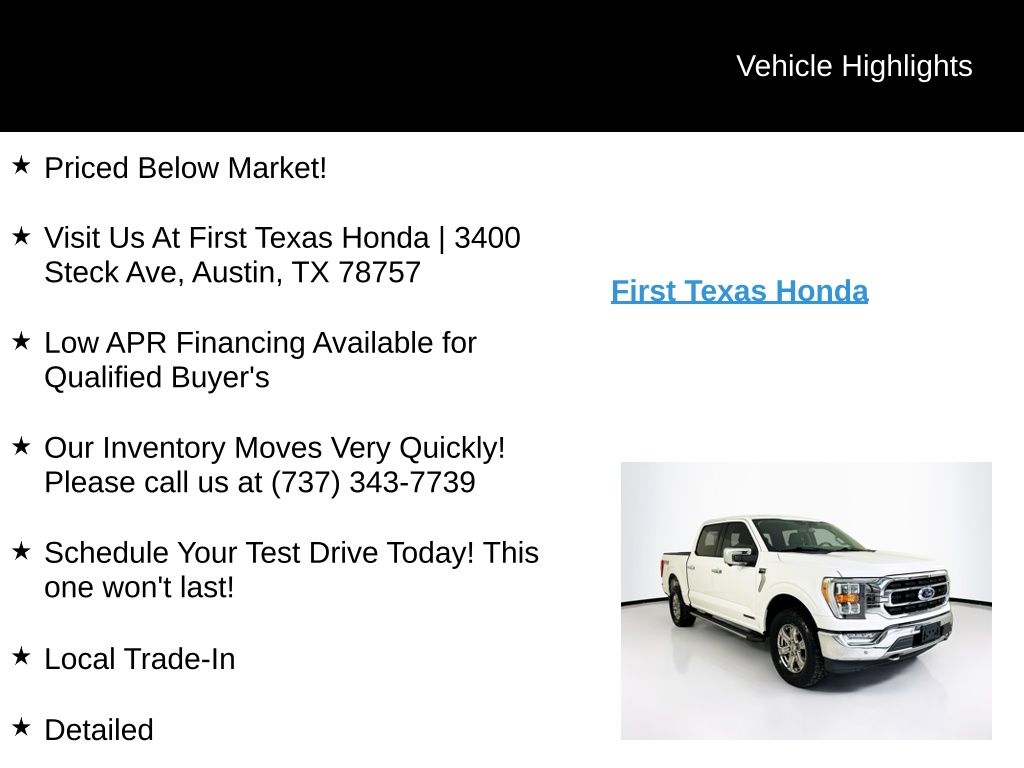 Used Car 2021 Ford F-150  Xlt For Sale Under $30,000 In Austin, Texas