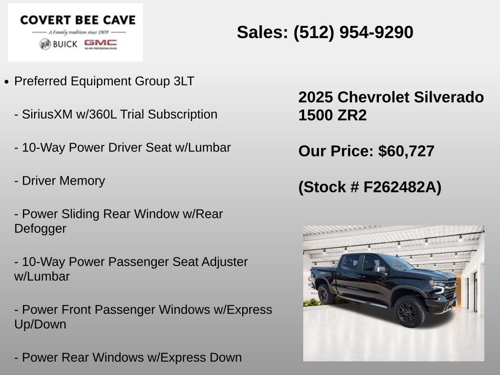 Used Car 2025 Chevrolet Silverado 1500  Zr2 For Sale Under $70,000 In Austin, Texas