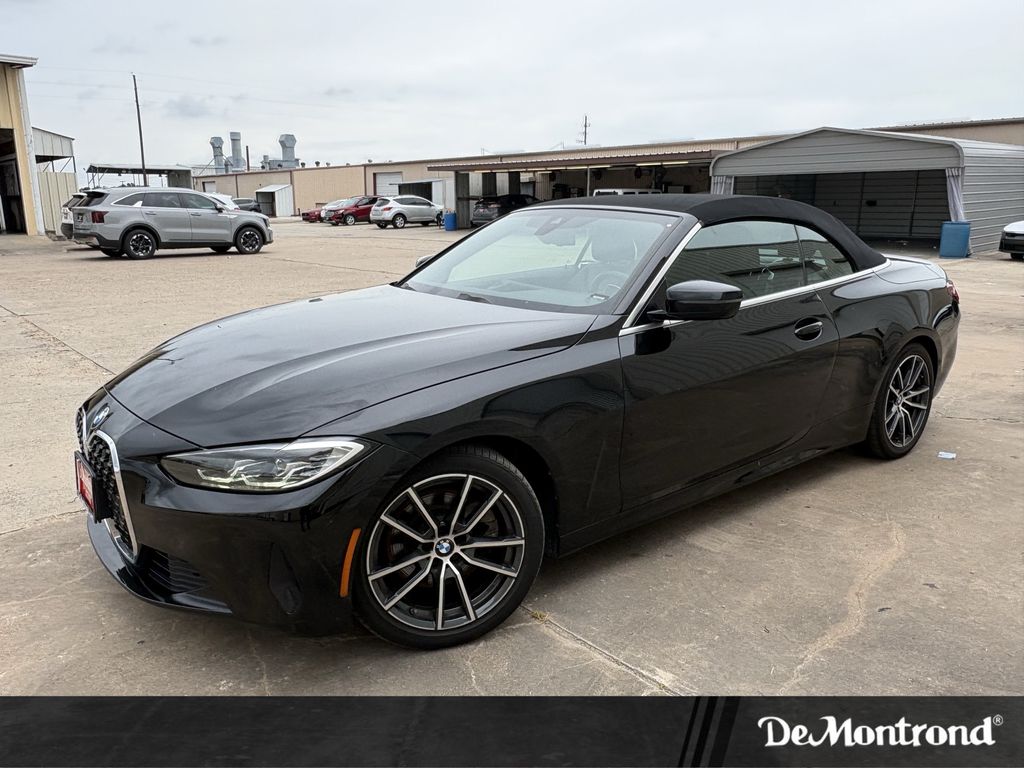 Jet Black 2024 BMW 4 Series Convertible Rear-Wheel Drive 8-Speed Automatic