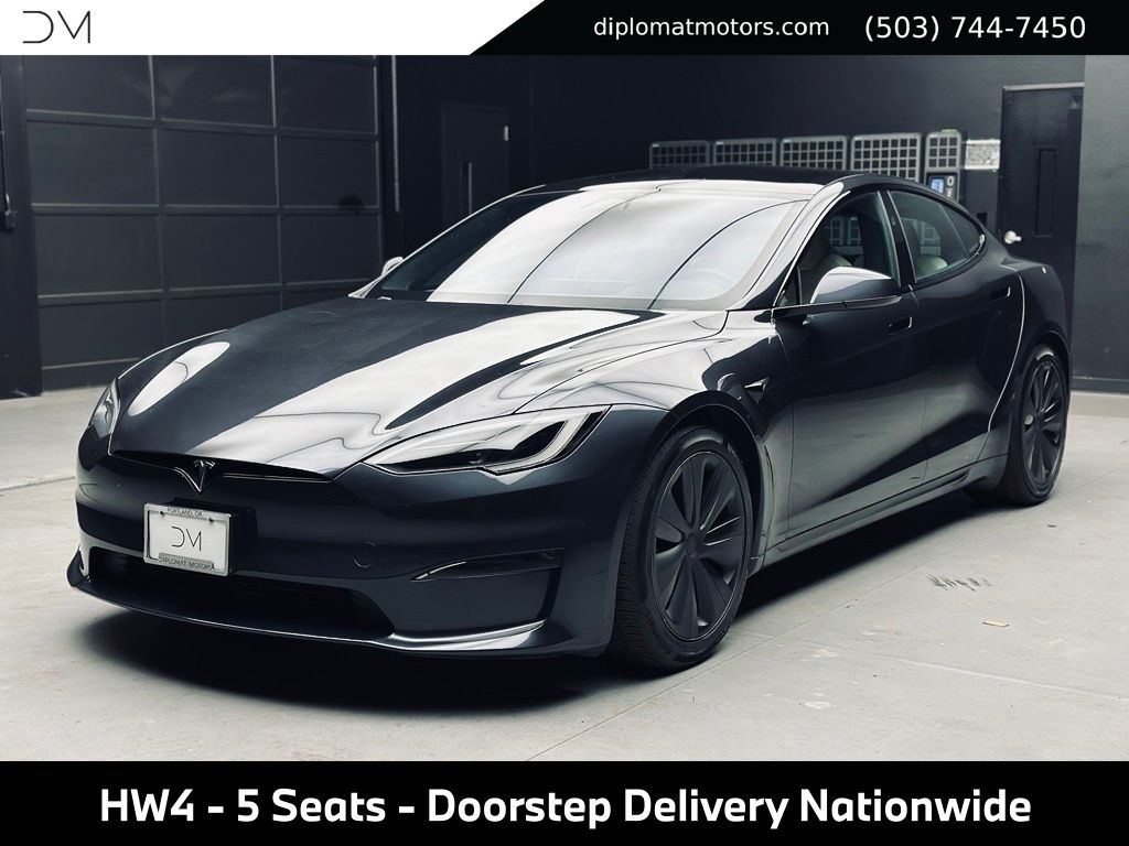 Black 2025 Tesla Model S Sedan All-Wheel Drive 1-Speed Automatic