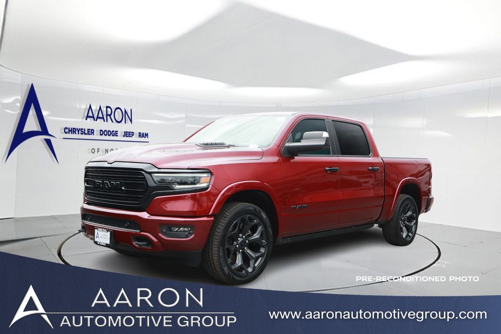 Delmonico Red Pearlcoat 2024 RAM 1500 Limited Crew Cab 4WD Pickup Truck Four-Wheel Drive 8-Speed Automatic