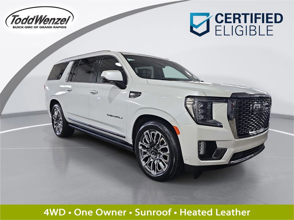 White Frost Tricoat 2024 GMC Yukon XL Denali Ultimate 4WD SUV / Crossover Four-Wheel Drive