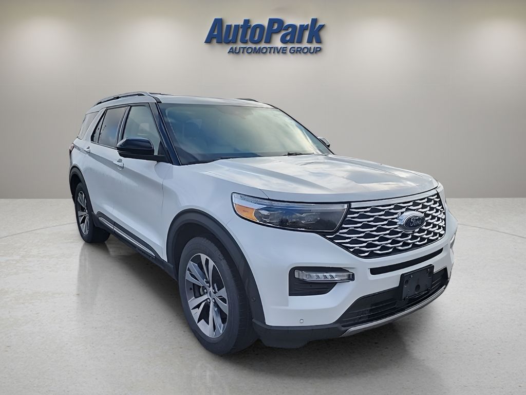 White Metallic 2020 Ford Explorer Platinum AWD SUV / Crossover All-Wheel Drive Automatic