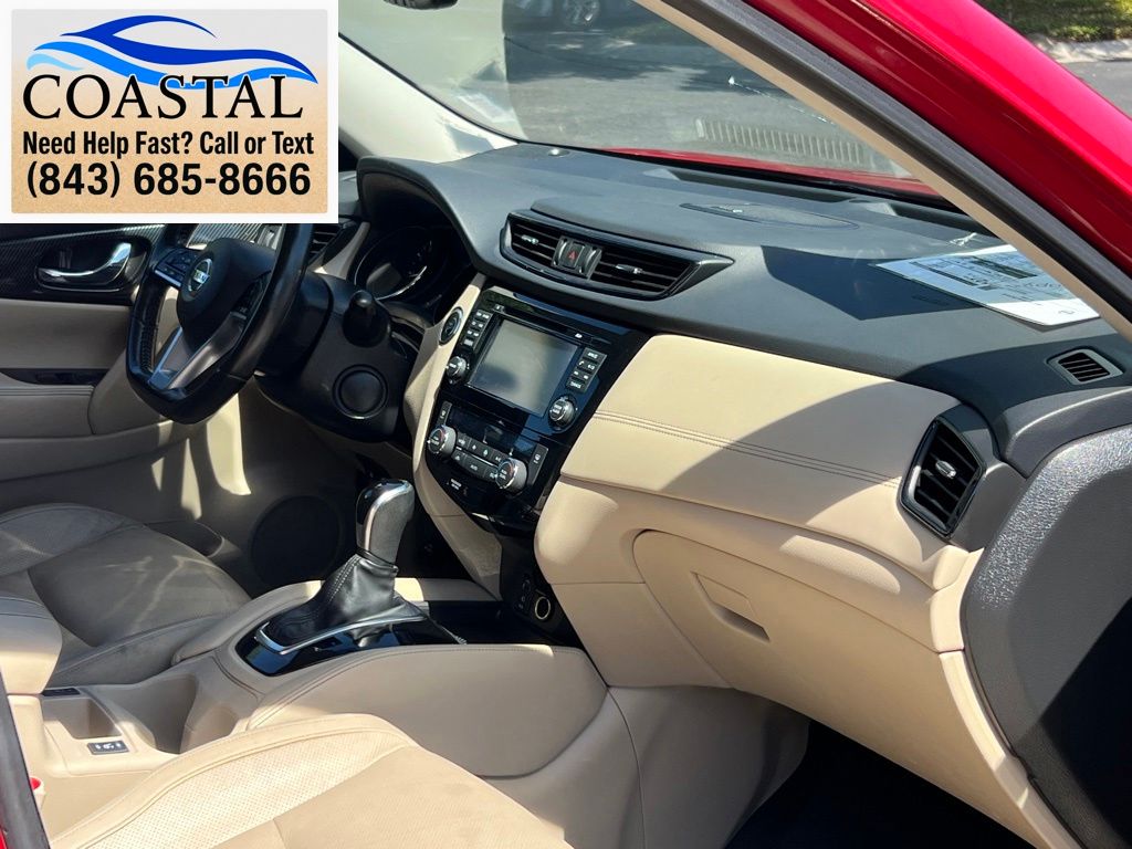 2017 Nissan Rogue SL Red at Coastal Chevrolet Cadillac