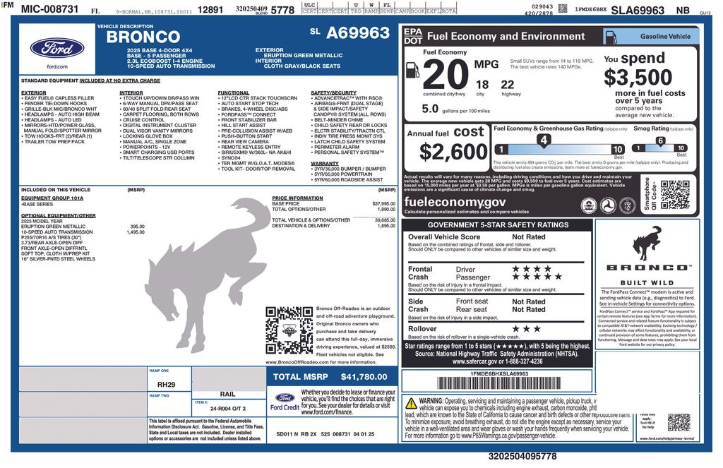 Certified Used 2025 Green Ford Base image 7
