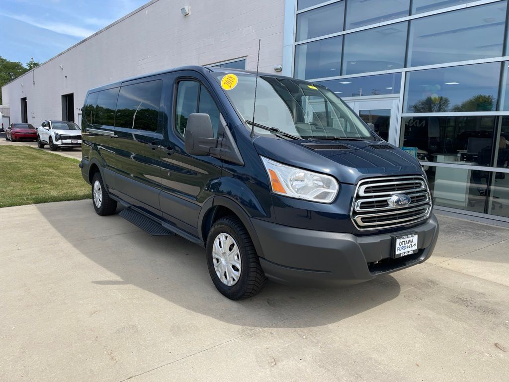 Blue 2018 Ford Transit Passenger Van Rear-Wheel Drive 6-Speed Automatic Overdrive