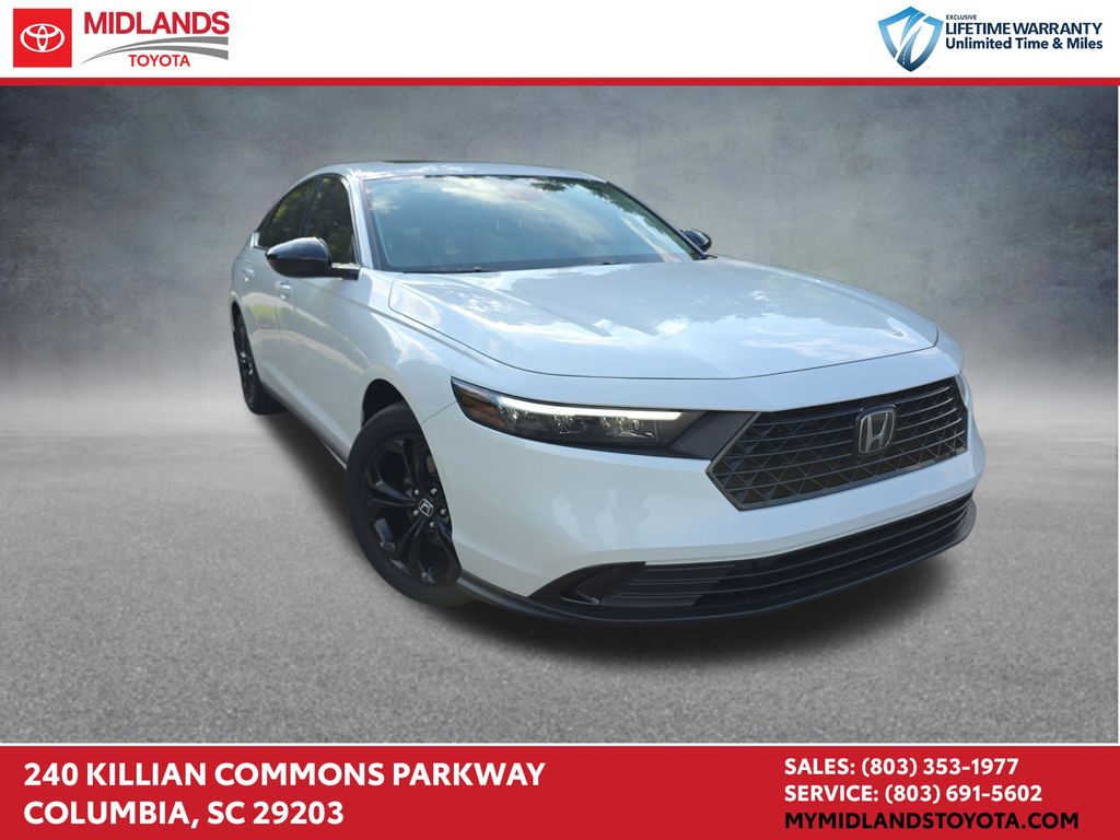 Platinum White Pearl 2025 Honda Accord Sedan Front-Wheel Drive Continuously Variable Transmission