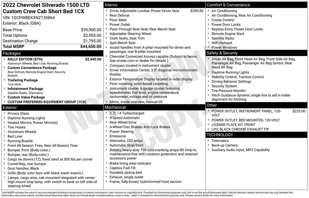 2022 Chevrolet Silverado 1500 LTD Custom Black at DeMontrond Gulf Freeway