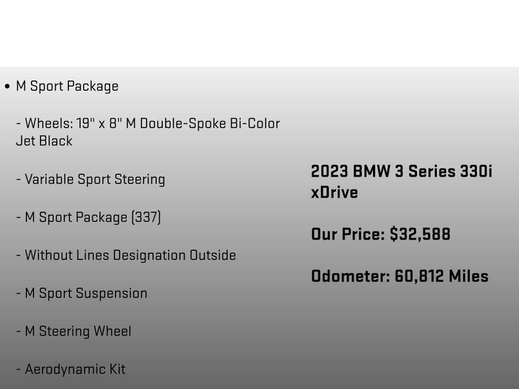 2023 BMW 3 Series 330i xDrive Gray at Bob Ruth Ford