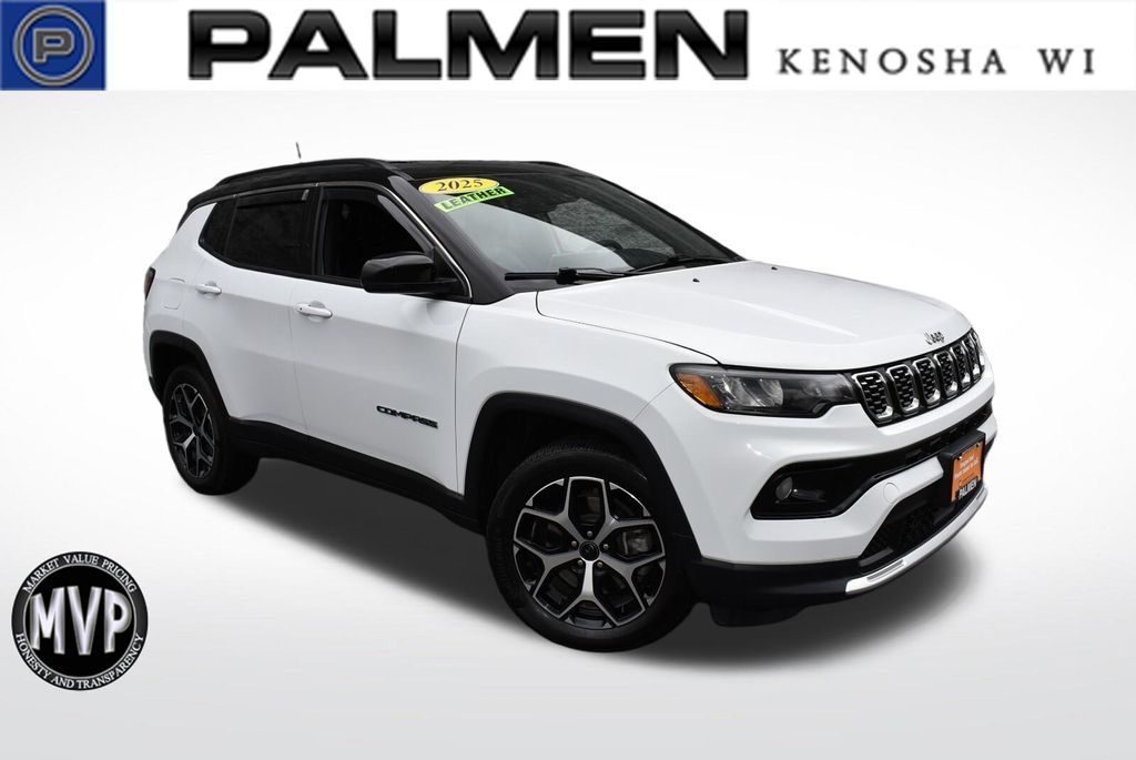 Bright White Clearcoat 2025 Jeep Compass Limited 4WD SUV / Crossover Four-Wheel Drive 8-Speed Automatic