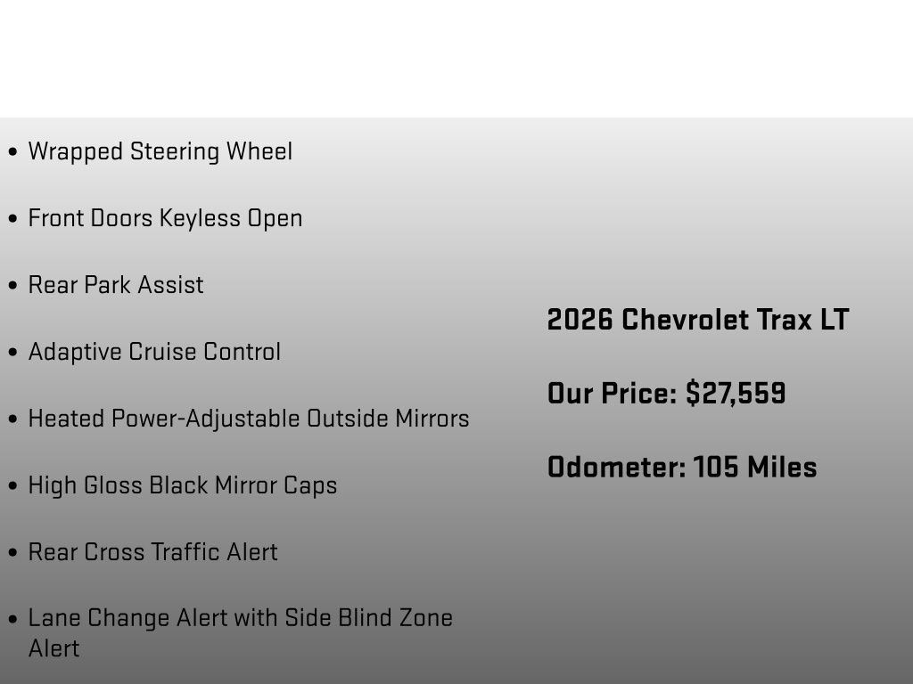 2026 Chevrolet Trax LT Gray at Luther Ford