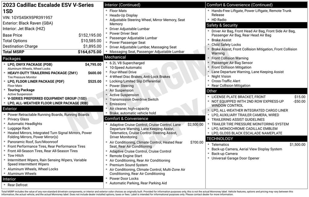 Used Car 2023 Cadillac Escalade Esv  V-series For Sale Under $100,000 In Austin, Texas