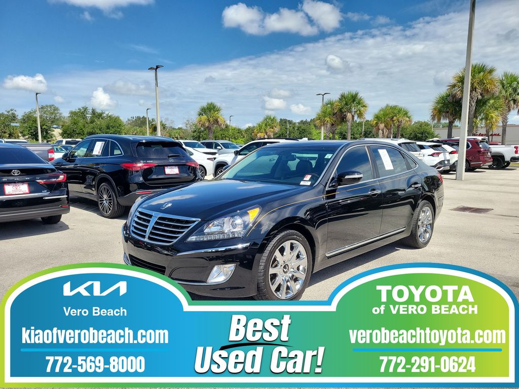 Black Noir Pearl 2012 Hyundai Equus Sedan Rear-Wheel Drive 8-Speed Automatic