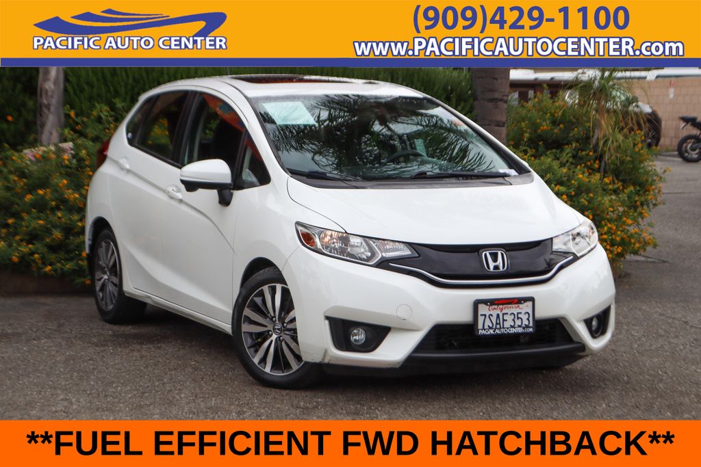 White 2016 Honda Fit Hatchback Front-Wheel Drive Continuously Variable Transmission