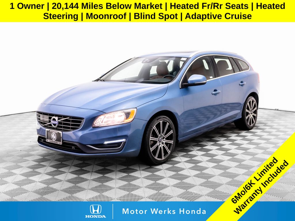 Power Blue Metallic 2015 Volvo V60 T5 Premier Plus AWD Wagon All-Wheel Drive 6-Speed Automatic