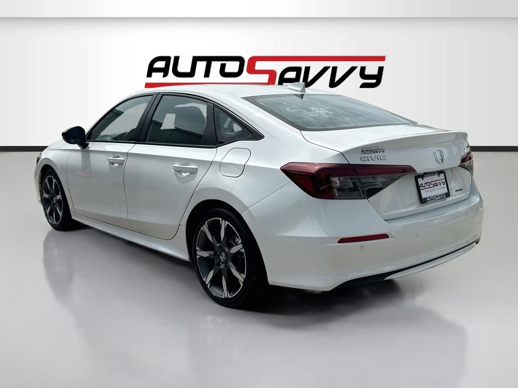 2025 Honda Civic Hybrid Sport Touring White at AutoSavvy Houston Southwest