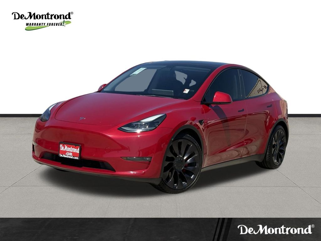 2021 Tesla Model Y Performance Red at Shottenkirk Kia Fort Bend
