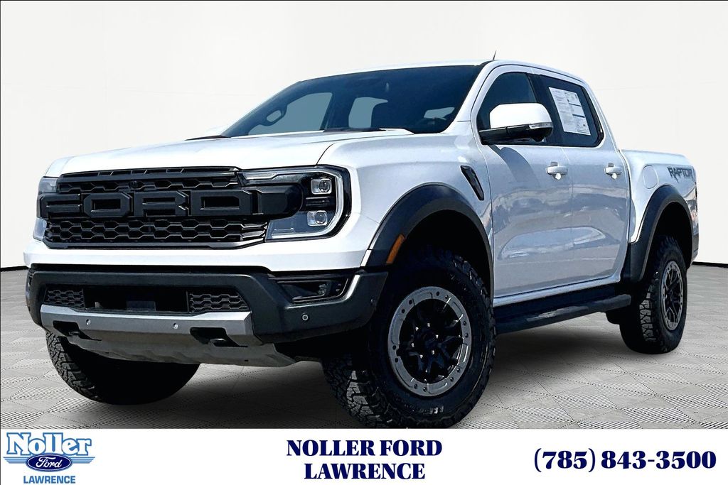 Oxford White 2024 Ford Ranger Raptor SuperCrew 4WD Pickup Truck Four-Wheel Drive Automatic