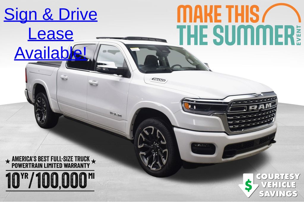 Bright White Clearcoat 2026 RAM 1500 Limited Crew Cab 4WD Pickup Truck Four-Wheel Drive 8-Speed Automatic